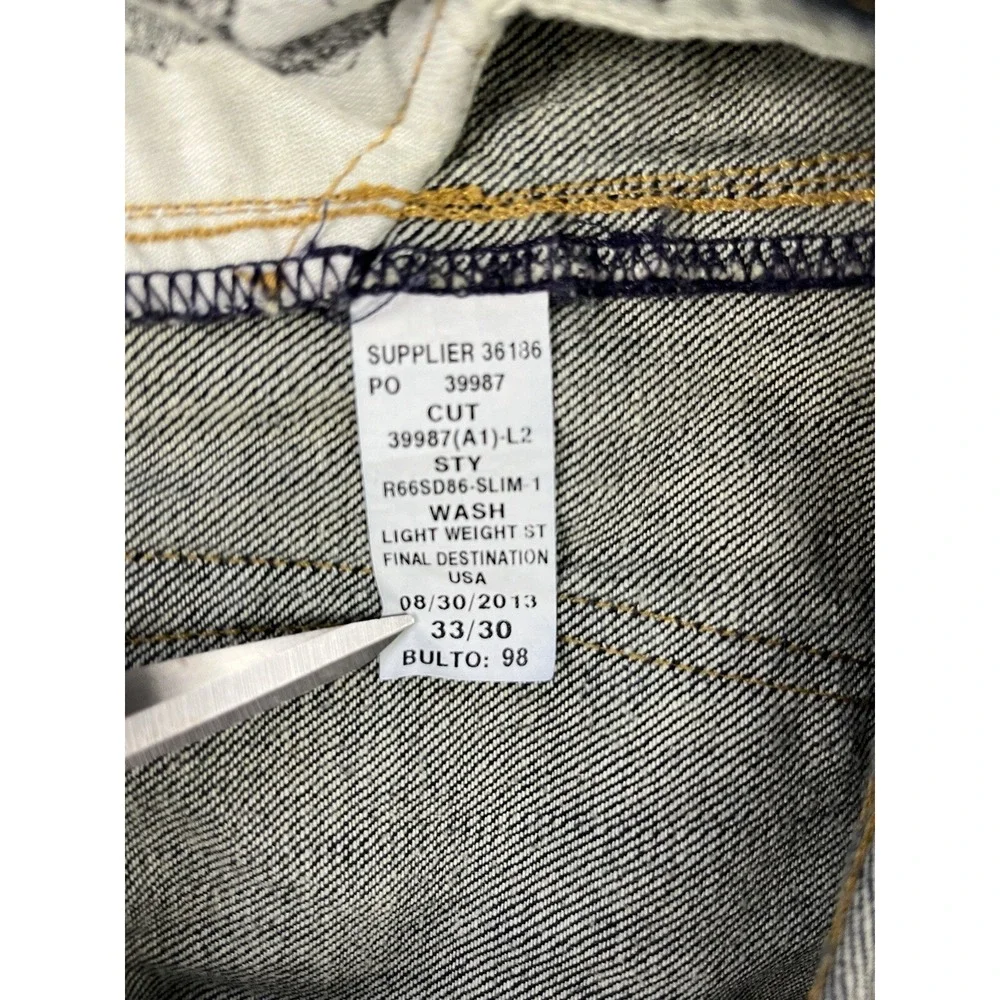VTG POLO RALPH LAUREN Jeans Men 33x30 Black 381 Slim Fit Final Destination USA